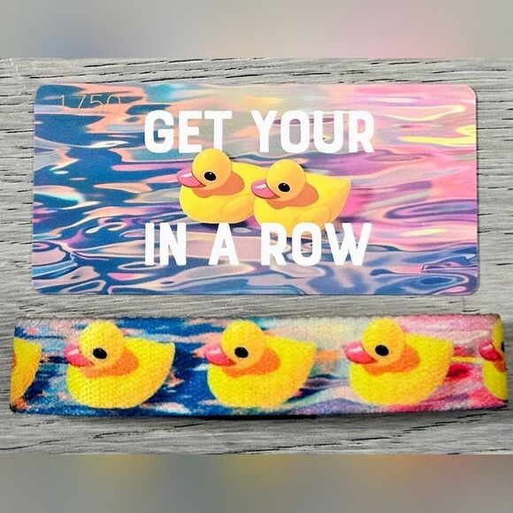 ZOX "GET YOUR DUCKS IN A ROW" #1750 RUBBER DUCKY JEEP COLLECTIBLE Wristband - Picture 1 of 5